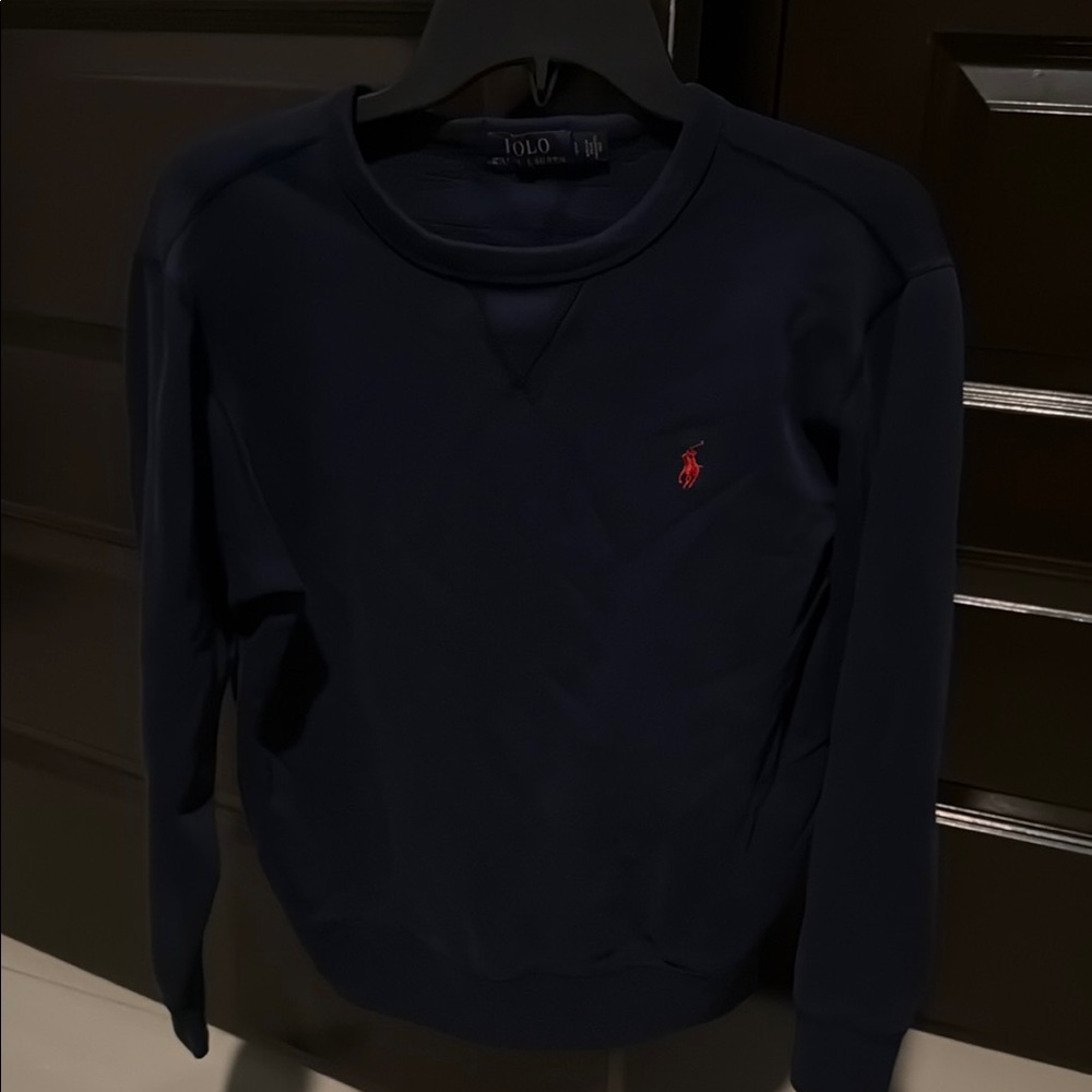 Polo by Ralph Lauren Blue and Red Crewneck Sweater